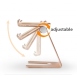 Verstelbare aluminium smartphone standaard zwart
